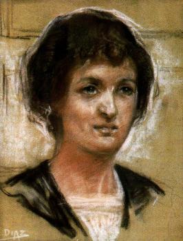 伊格納西奧 狄亞玆 奧拉諾 Retrato al pastel de Maria Saenz de Zaitegui